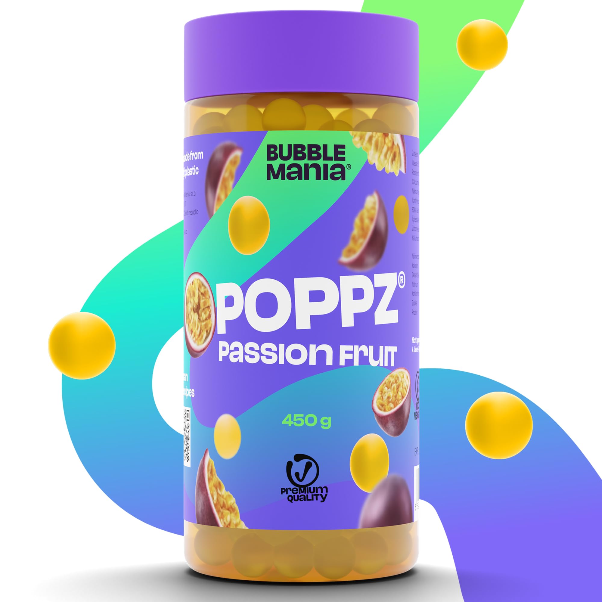 POPPZ Popping Boba Fruit Pearls for Bubble Tea - Fruit Bursting